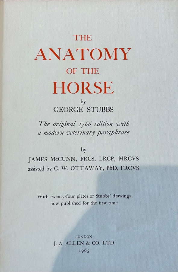 George Stubbs - An Immaculate Copy of 1965 Anatomy of the Horse