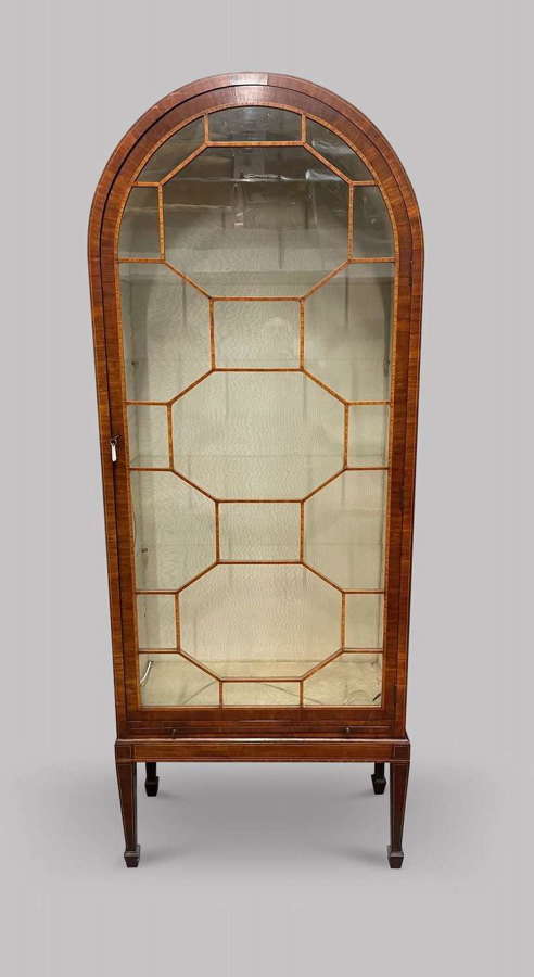 An Attractive Mahogany Dome Display Cabinet