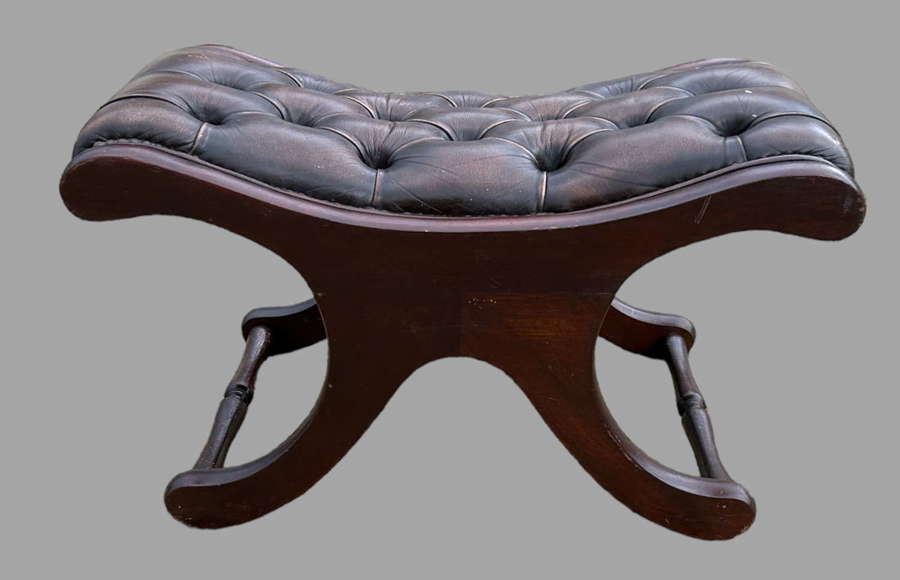 A Chesterfield Slipper Footstool