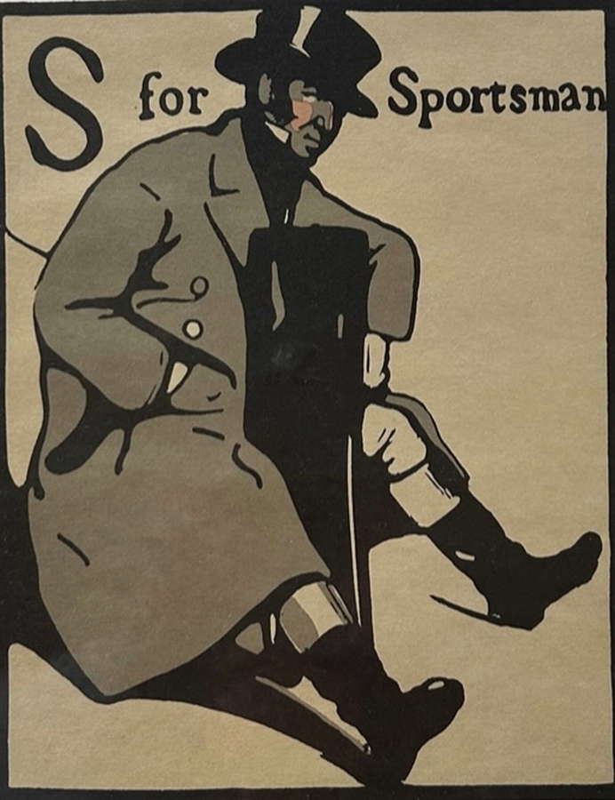 Lithograph entitled S for Sportsman.by William Nicholson