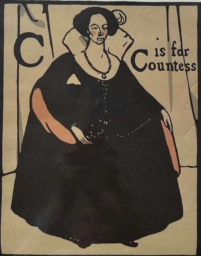 Lithograph entitled C for Countess by William Nicholson