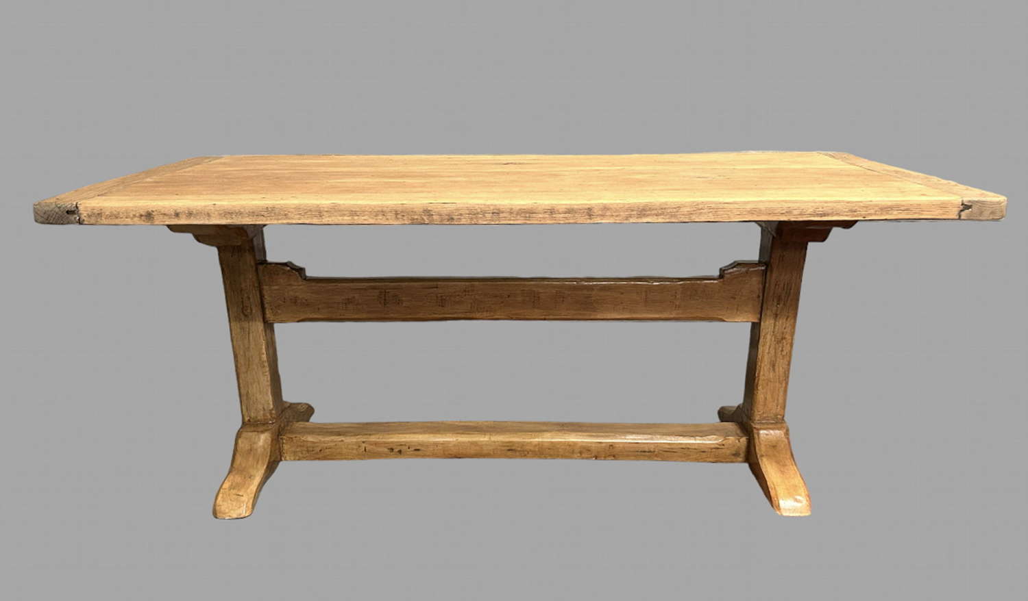 An Attractive Oak Trestle Table for Hall/Kitchen or Dining