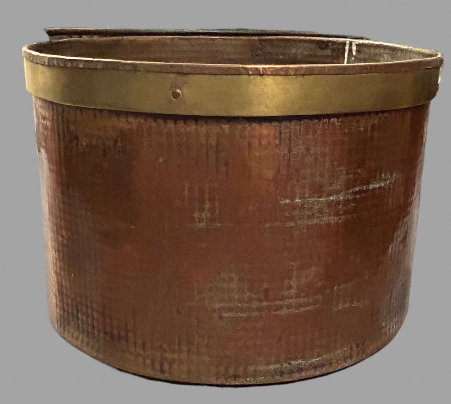 A Large Copper and Brass Bucket