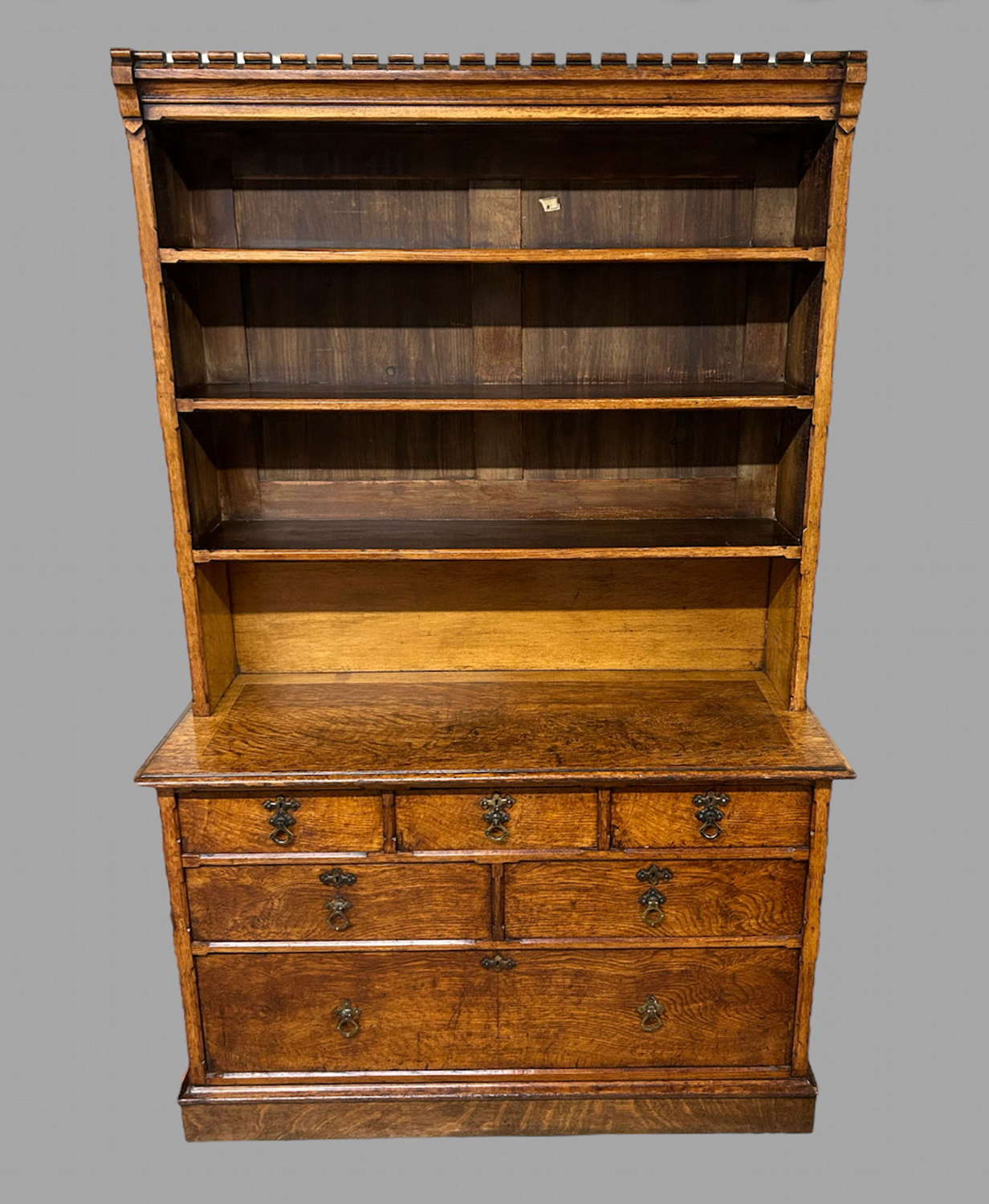 A 19thc Multi Wood Gothic Style Dresser/Bookcase