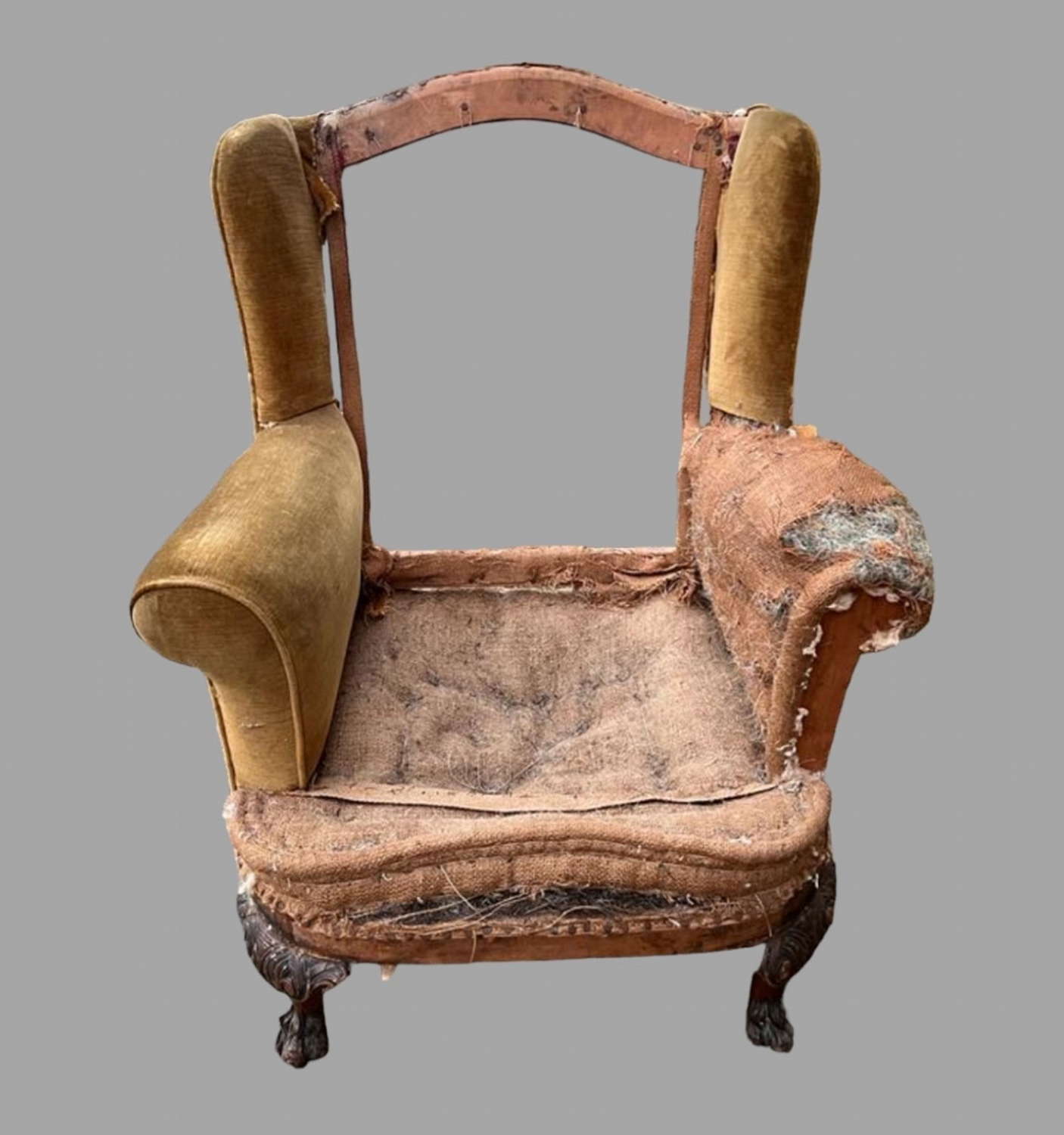 An Attractive 19thc Mahogany Armchair for Reupholstering