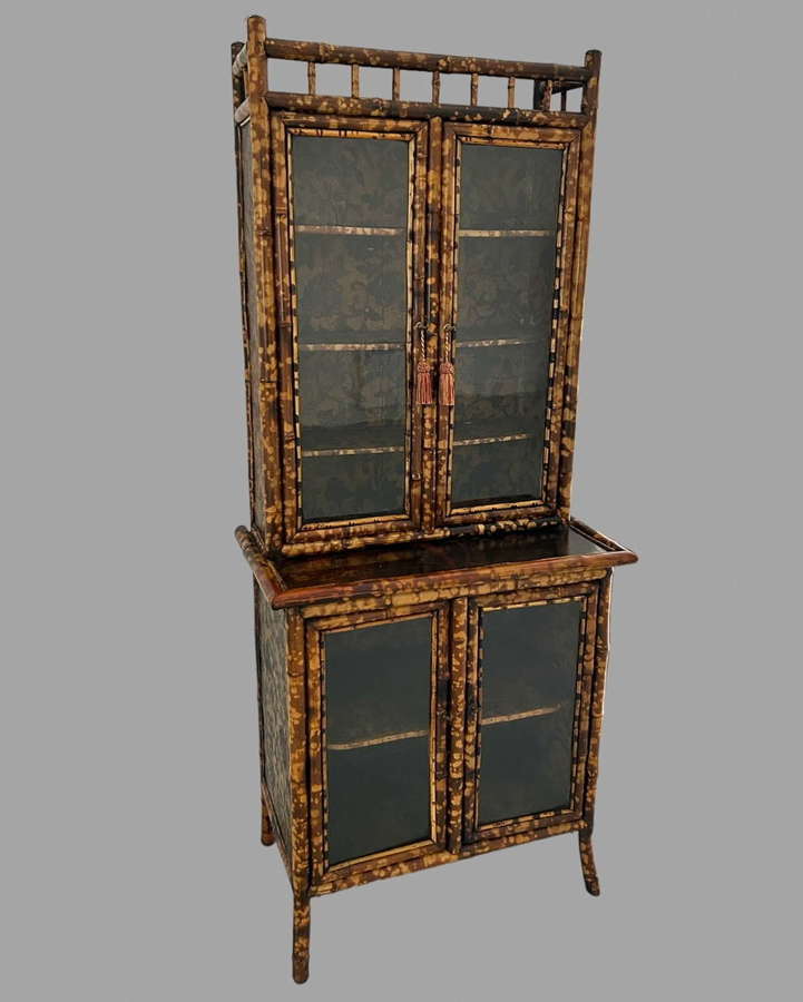 A Fabulous Victorian Bamboo Display Cabinet