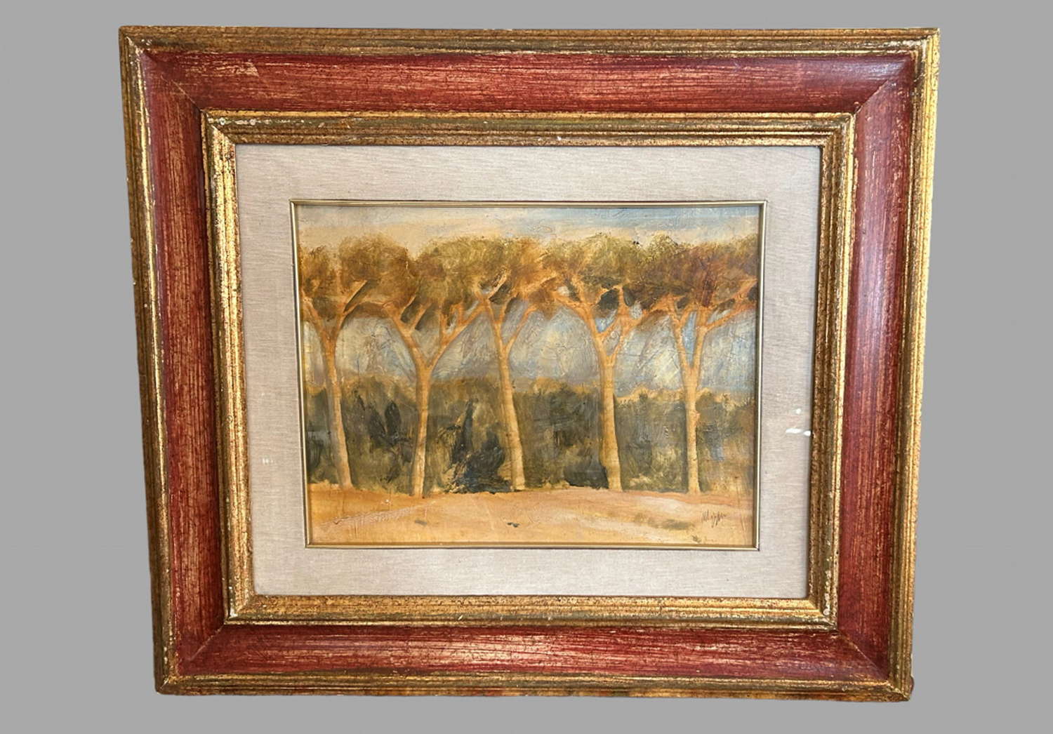 Attractive Impressionism Style Poplar Trees - Oil On Canvas