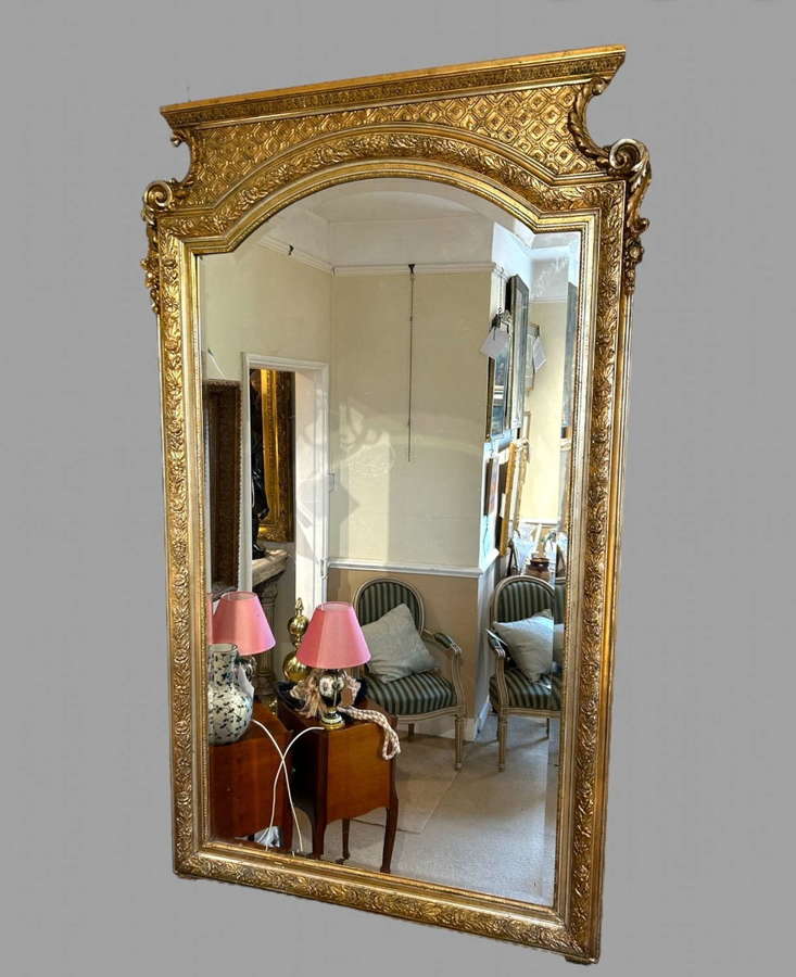 A Lovely Gilded French Portrait Mirror