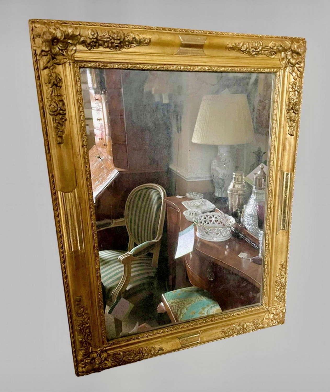 A 19thc Gilt Framed Mirror