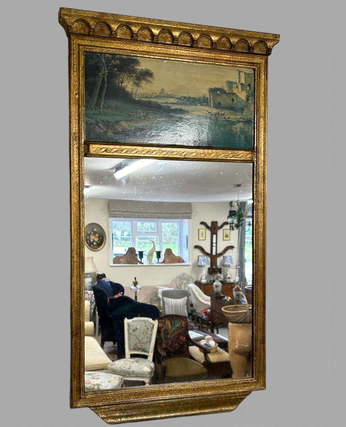 A Late 19thc Trumeau Mirror