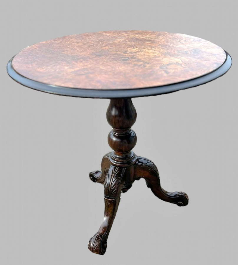 An Attractive Burr Walnut Topped Round Table
