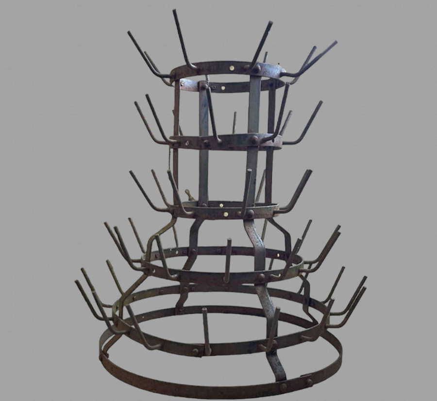 A French Wrought Iron Bottle Dryer