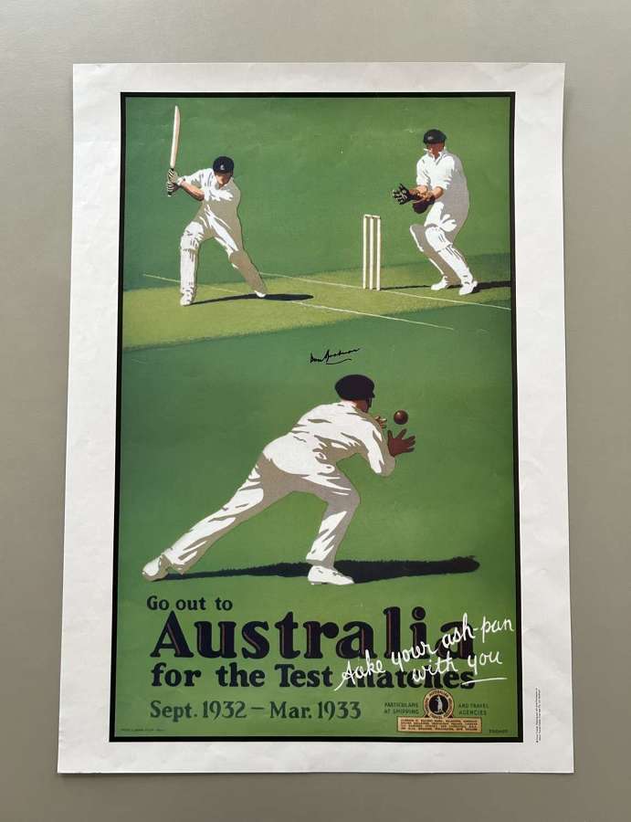 A Reproduction  1932 &ndash; 33 &lsquo;Bodyline Tour&rsquo; signed Sir Donald Bradman