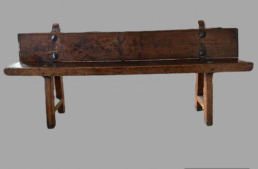 A 17th Century Spanish Fruitwood Bench