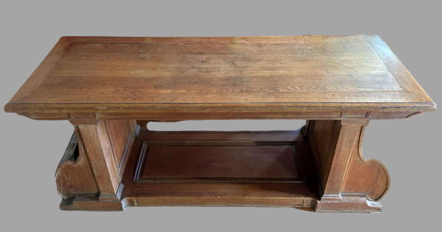 A Flemish Good Sized Oak Hall/Side Table