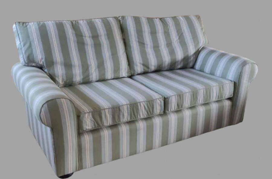 A late 20th Sofa Re Upholstered in Ian Mankin Fabric