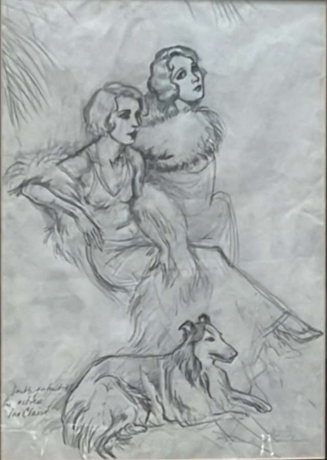 Frank Martin Pencil Drawing of Famous Actress Ina Claire