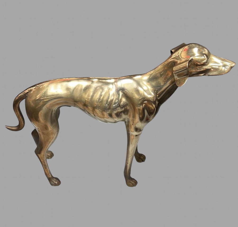 Hollywood Regency Brass Whippet