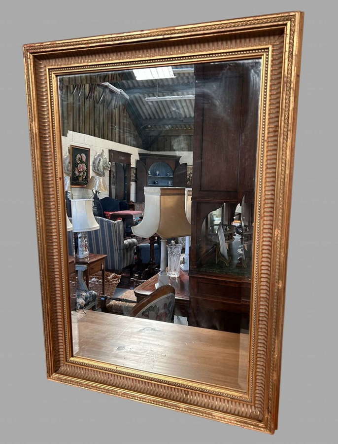 A Good Sized 20thc Gilt Mirror