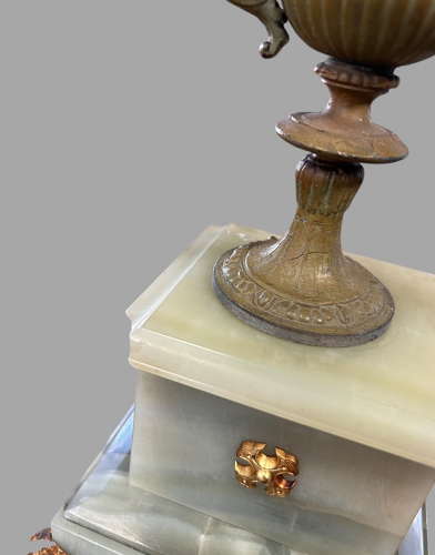A 19thc Large French Garniture Clock by S Kinsburger