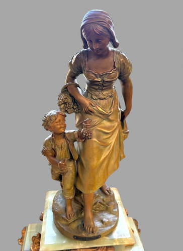 A 19thc Large French Garniture Clock by S Kinsburger