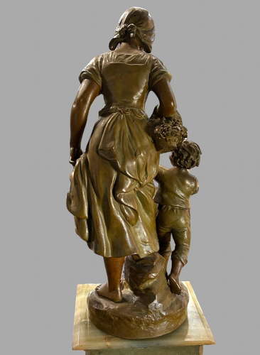 A 19thc Large French Garniture Clock by S Kinsburger