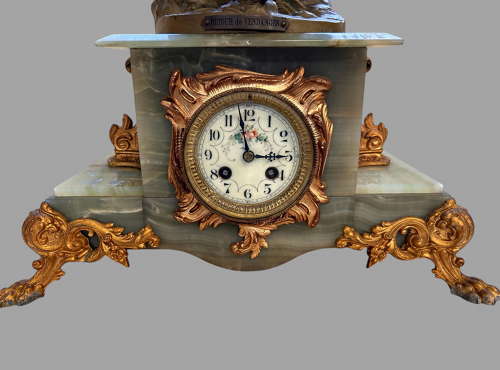 A 19thc Large French Garniture Clock by S Kinsburger