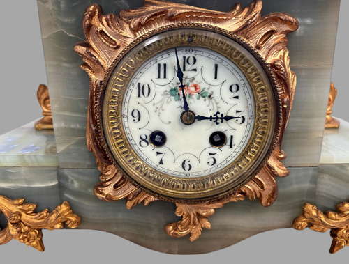 A 19thc Large French Garniture Clock by S Kinsburger