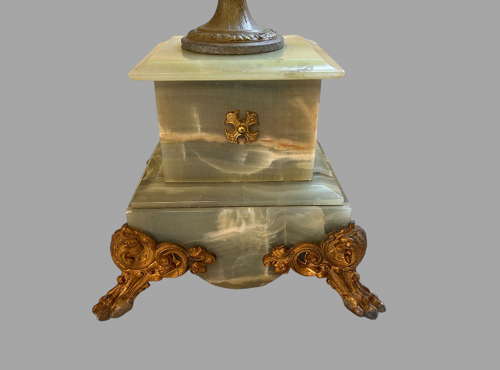 A 19thc Large French Garniture Clock by S Kinsburger