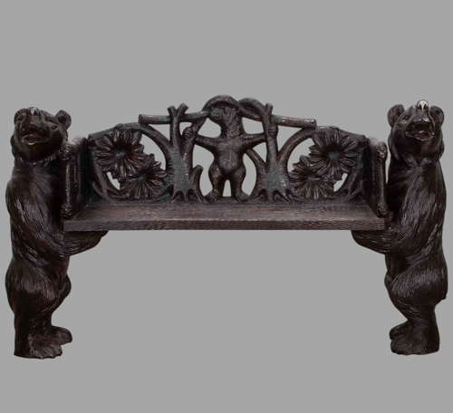 A c1930 German Black Forest Bear Bench