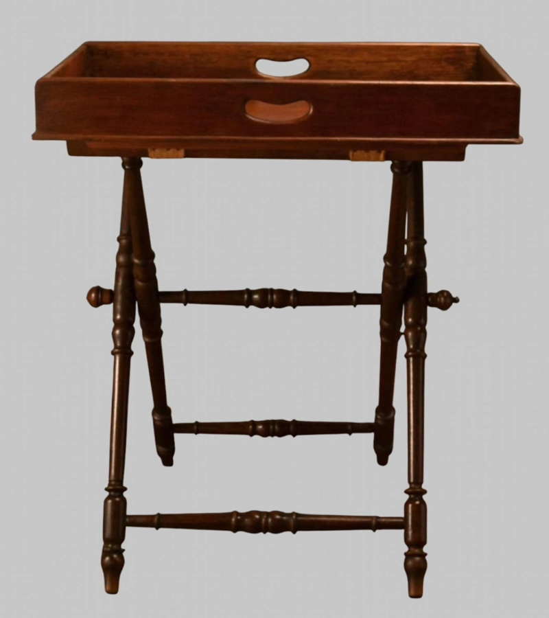An Attractive Butlers Tray and Stand In Oak c1900