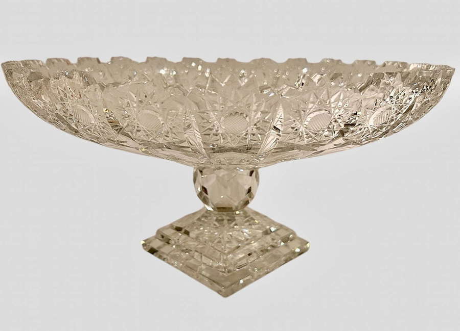 A Very Attractive Crystal Bowl Large and Heavy Centrepiece