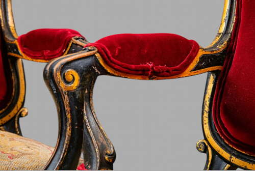A Pair of Second Empire Fauteuil Armchairs
