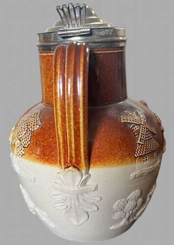 A London 1905 Silver Mounted Royal Doulton Claret Jug