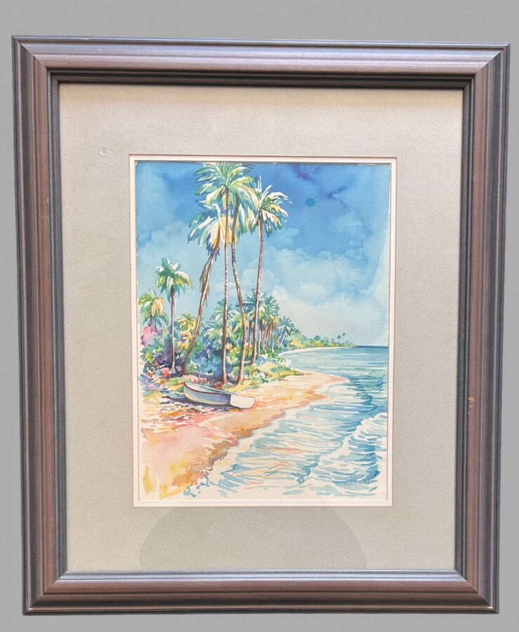 Gilly Gobinet - Watercolour - Boat To Shore