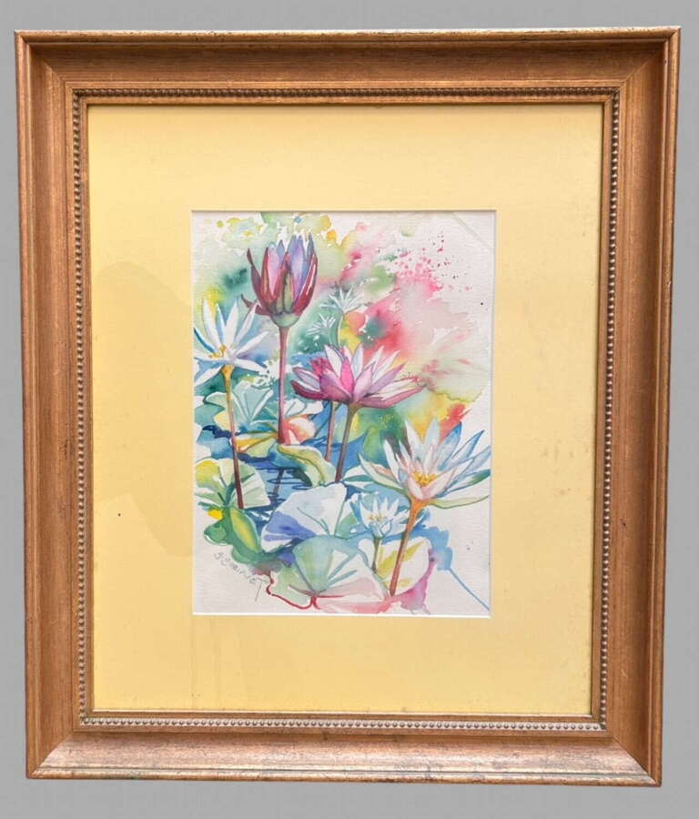 Gilly Gobinet - Watercolour - Water Lillies