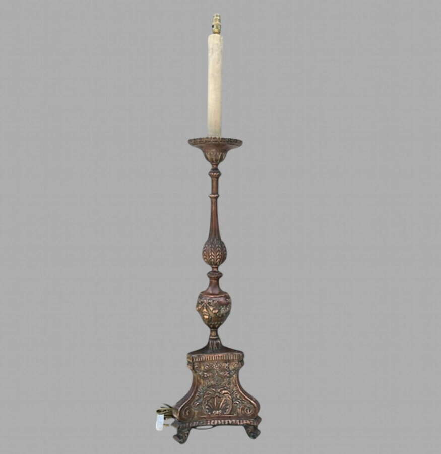 A Restored Italianate-Baroque-style Standard Lamp