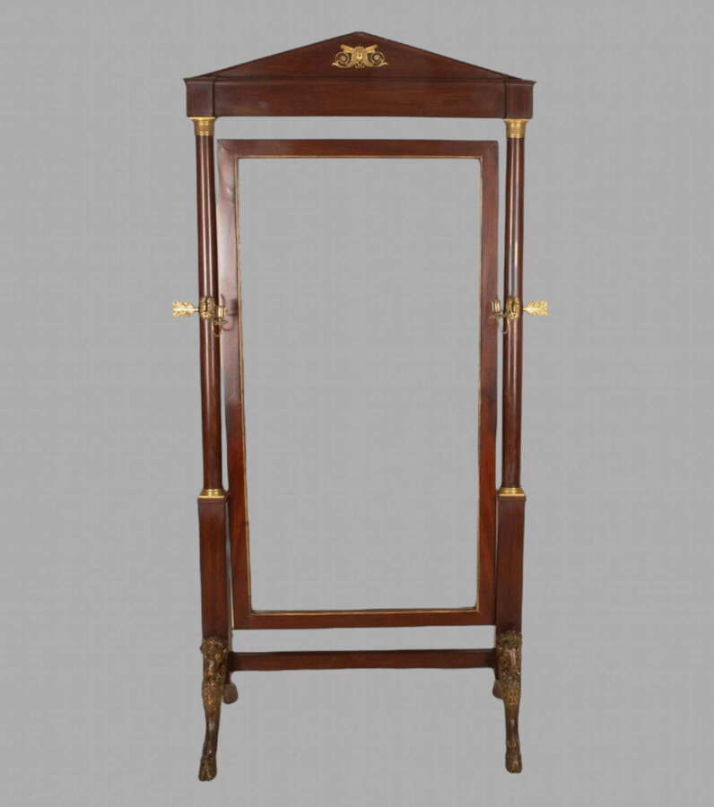 A Fabulous French Empire Cheval Mirror