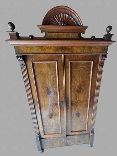 A Grunderzeit Walnut Veneered Wardrobe