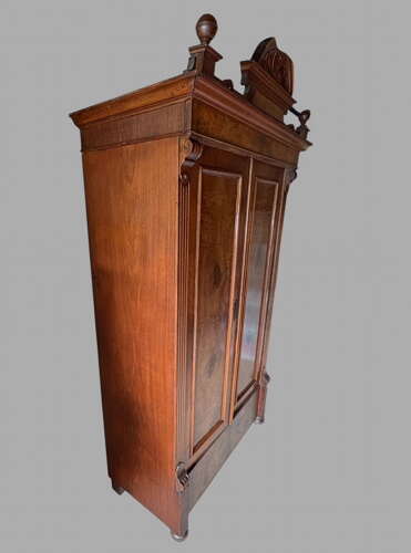 A Grunderzeit Walnut Veneered Wardrobe