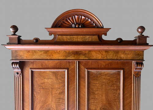 A Grunderzeit Walnut Veneered Wardrobe