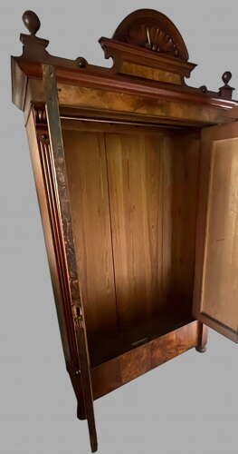 A Grunderzeit Walnut Veneered Wardrobe