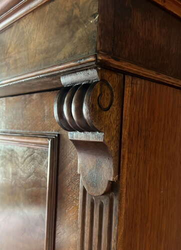 A Grunderzeit Walnut Veneered Wardrobe