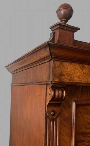 A Grunderzeit Walnut Veneered Wardrobe
