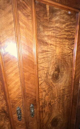 A Grunderzeit Walnut Veneered Wardrobe