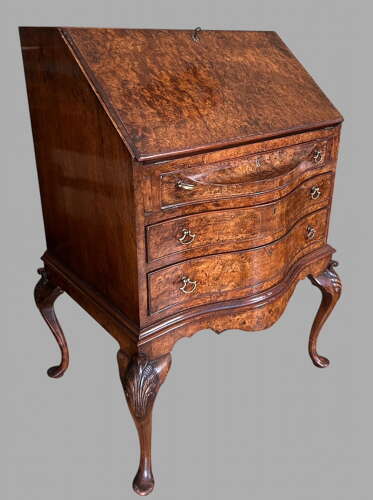 An Attractive Small Burr Walnut Desk c1920's