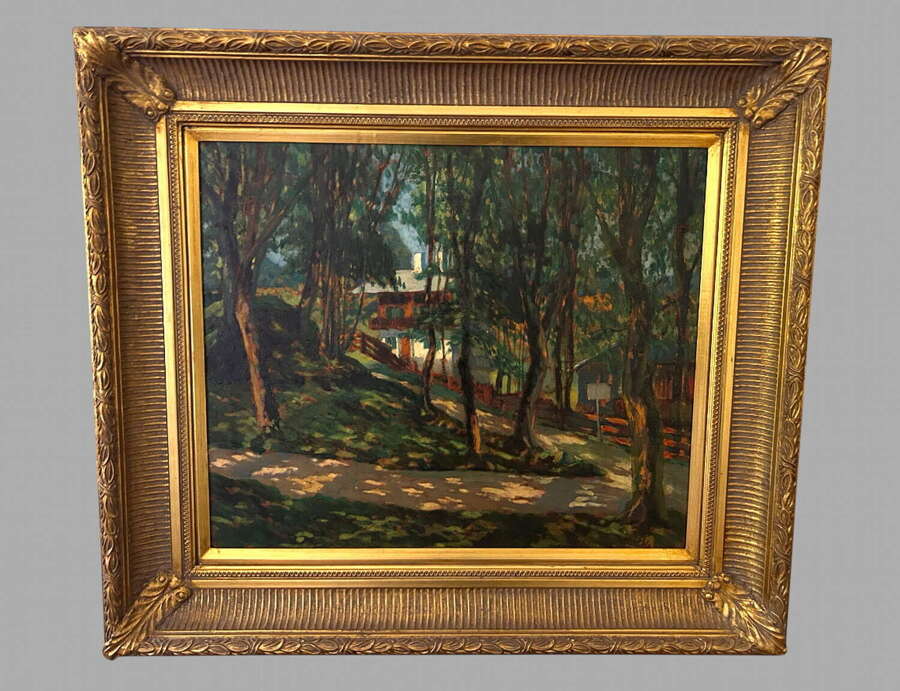 James Proudfoot  R.P., R.O.I. - Oil - House in the Woods