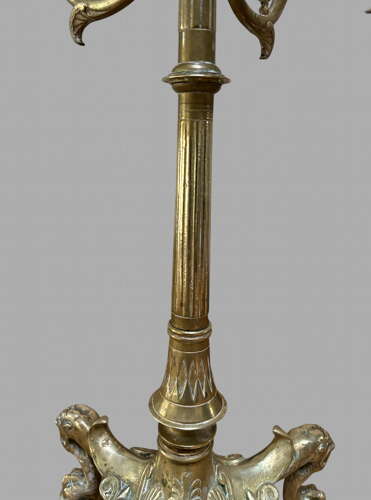 A Pair of Attractive Brass French Candelabra