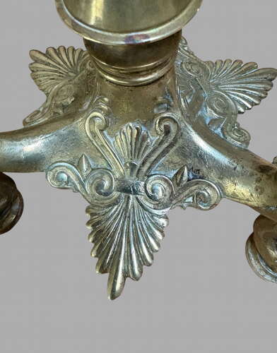A Pair of Attractive Brass French Candelabra