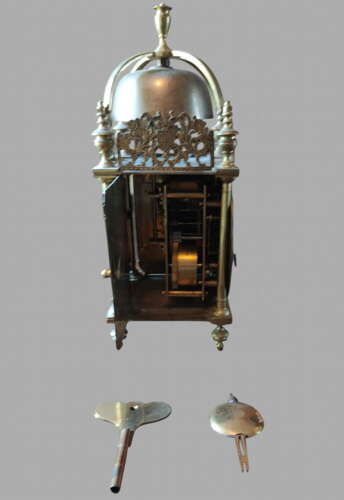 An Attractive Brass Lantern Clock by Gray of Edinburgh